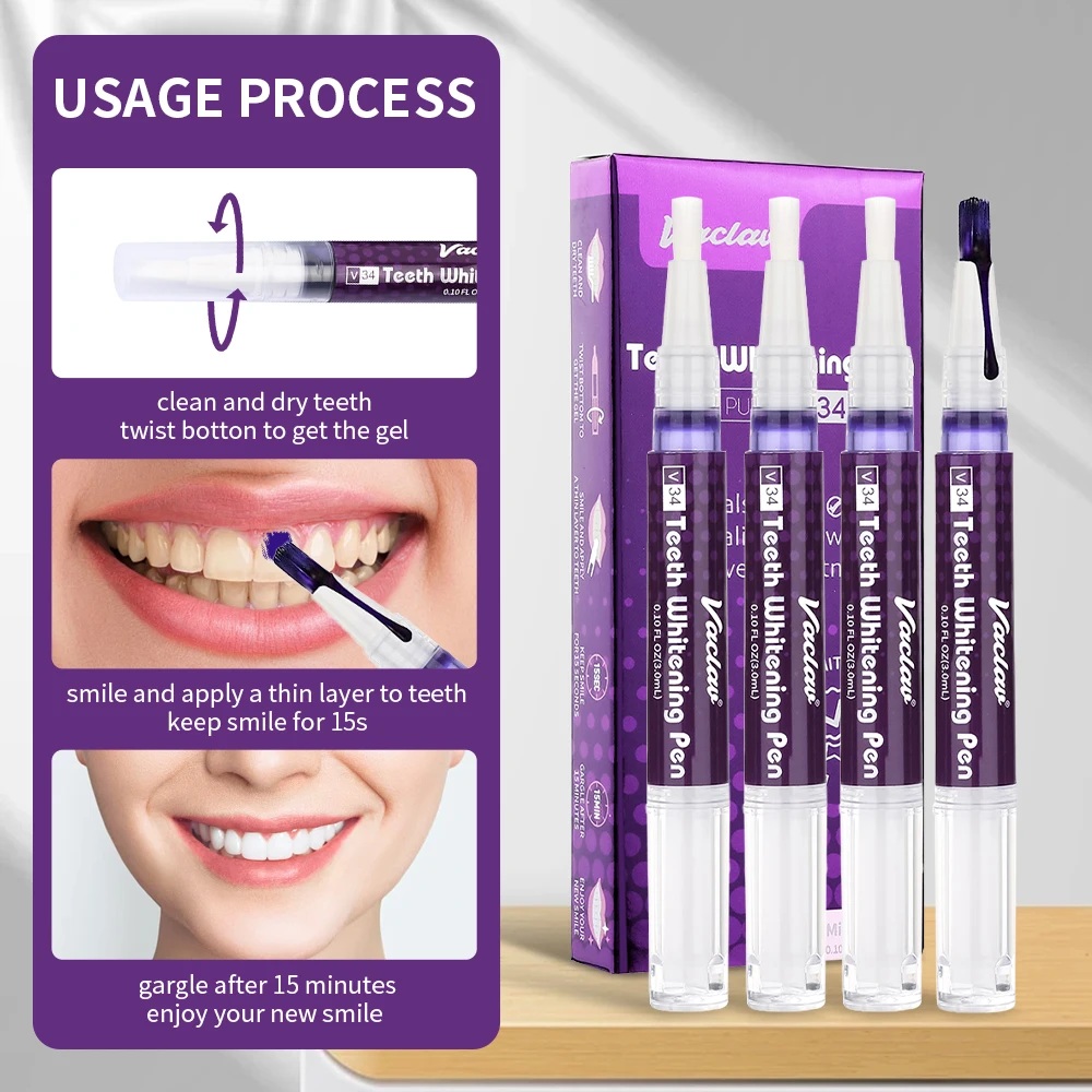 Vaclav V34 – fioletowy żel w p – Teeth Whitening Pens recenzja i cena